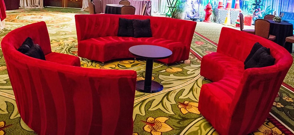 Upholstered Curved Dining Bench With Back