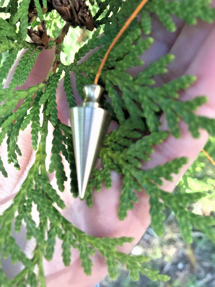 Chambered Pendulum Brass Dowsing Pendulum Handmade Healing Dowsing Pendulum