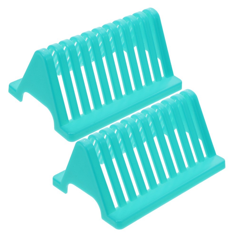 2 Pcs Staining Slides Rack Microscope Drying Glass Stand Laboratory