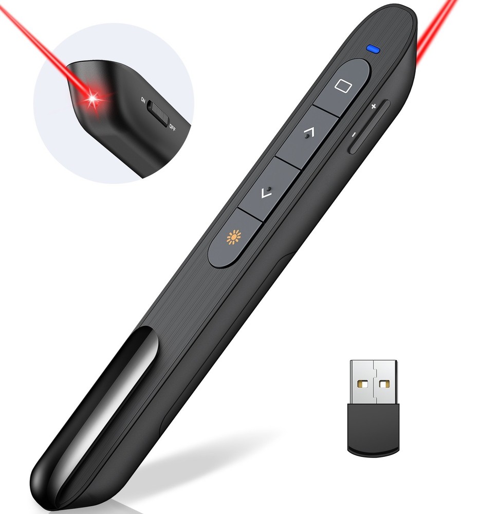 Presentation Wireless Presenter Remote USB Powerpoint Laser Pointer Clicker