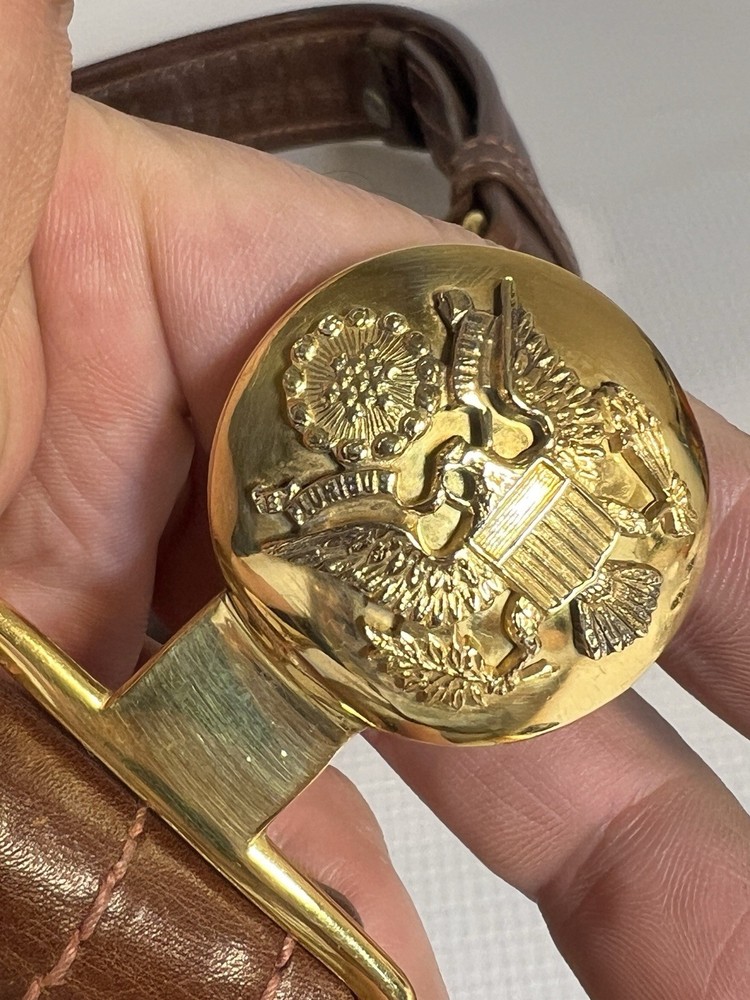 Original WWII US Army General Officer Belt & Holster Set Hickok Eagle Buckle