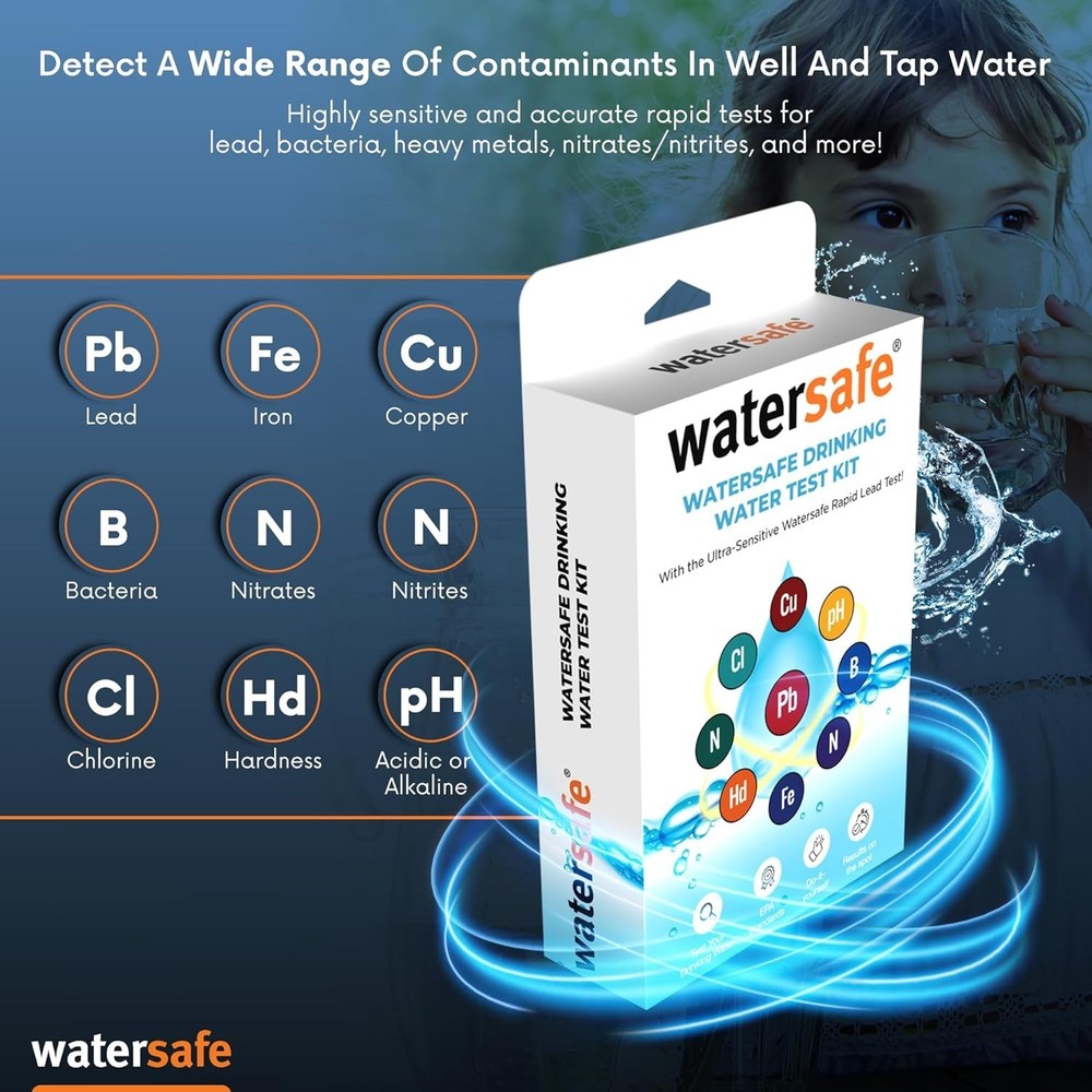 Water Testing Kit - Lead, Bacteria, pH, Nitrates