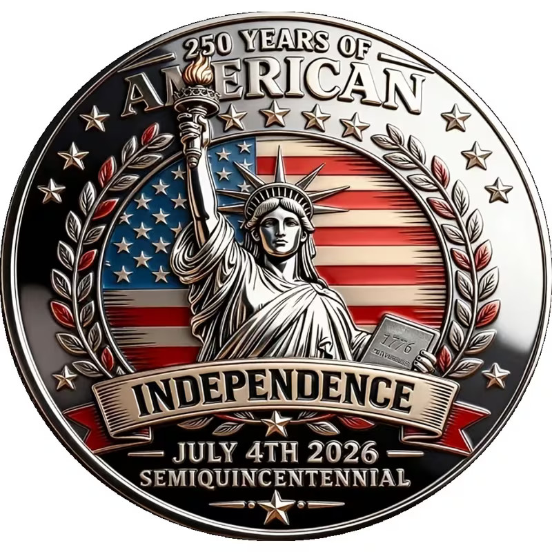 United States 250 Anniversary Challenge Coin Commemorative US 1-pc ao