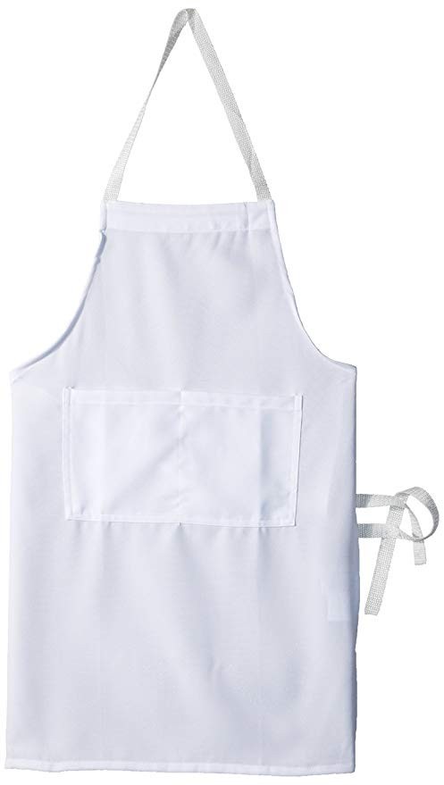 CHEFSKIN Children Small Chef Apron Hat Set White for Ages 3-8