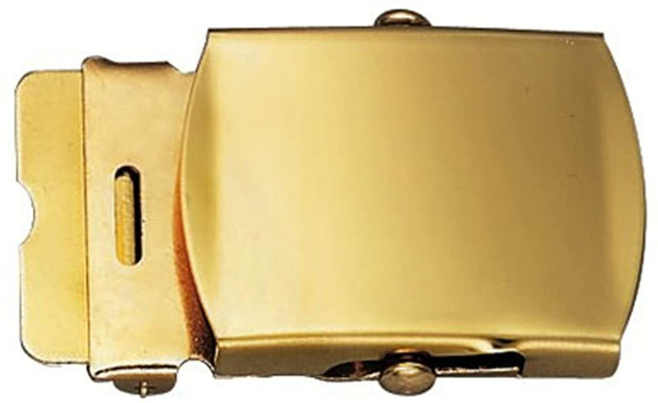 U.S MILITARY BLACK WEB BELT WITH SOLID BRASS BUCKLE U.S.A MADE 54" HEAVY WEB