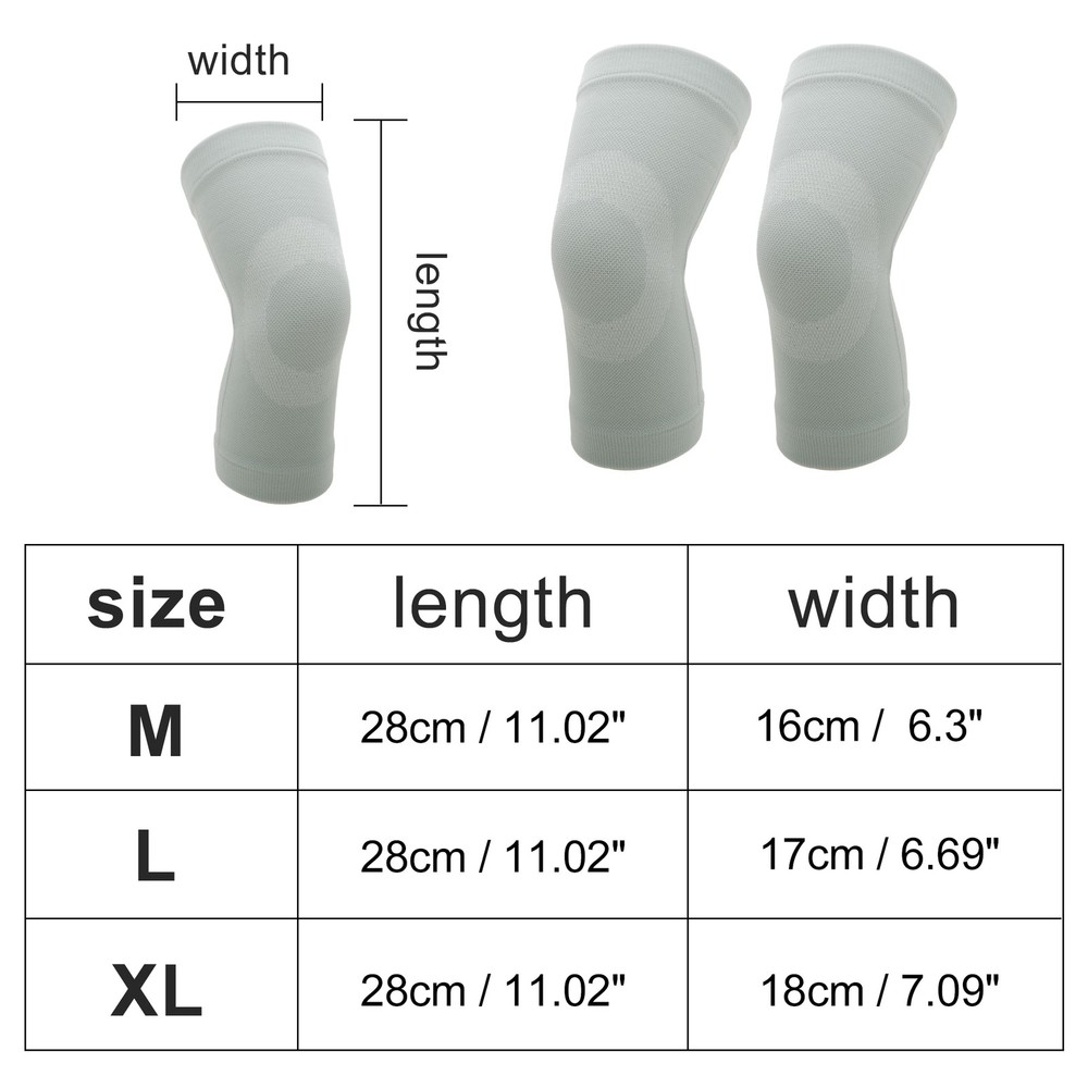 Lightweight Knee Pads Medium Size Gray 1 Pair