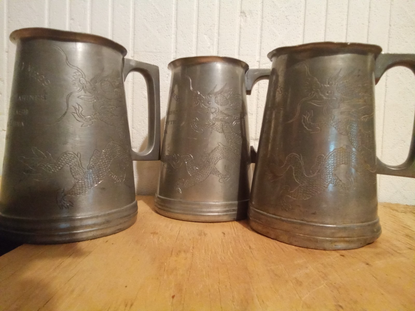 1947 Tientsin, China Named USMC/US Marine Corps Mug Lot. 1st Marine Division