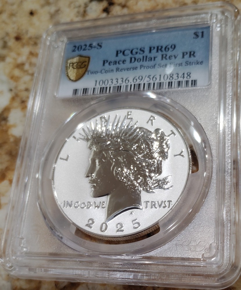 2025-S Peace dollar, Reverse Proof First Strike issue, PCGS PR-69