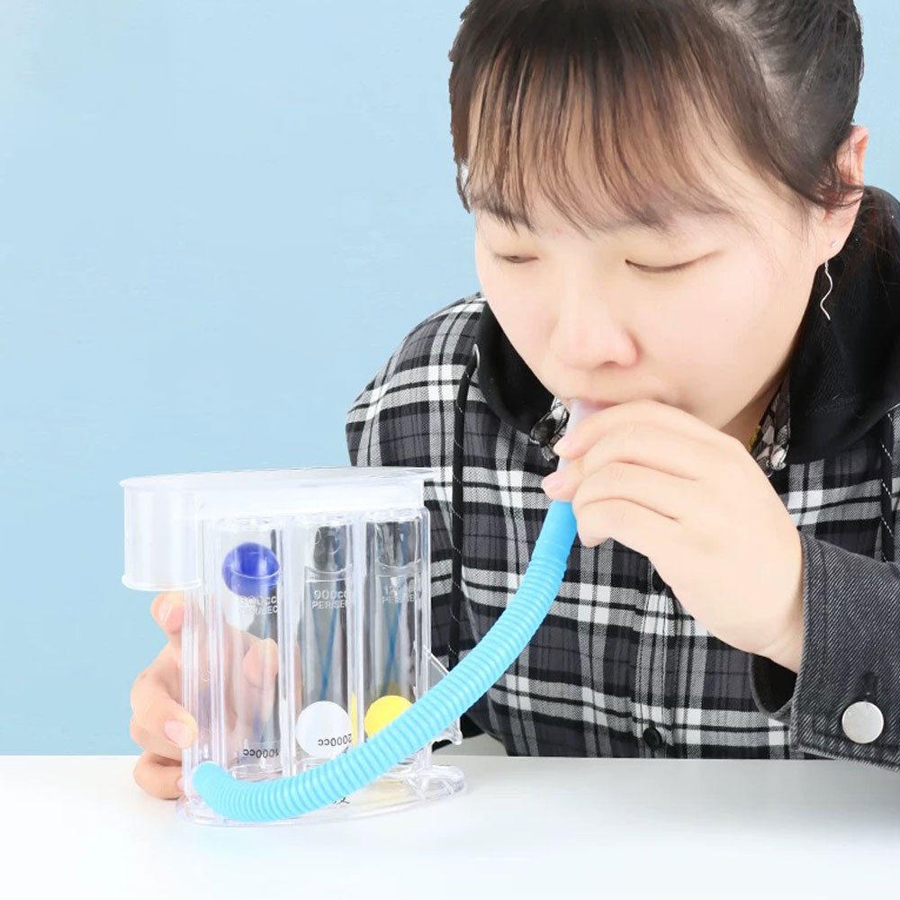 Lung Deep Breath Spirometer Breathing Exerciser Trainer Incentive Spirometry KU