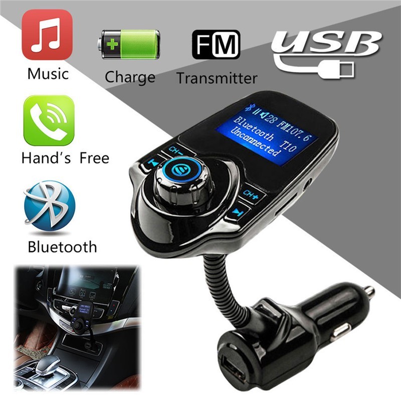 Car Kit MP3 Audio Player Speakers Wireless FM Modulator FM Transmitter Bluetooth