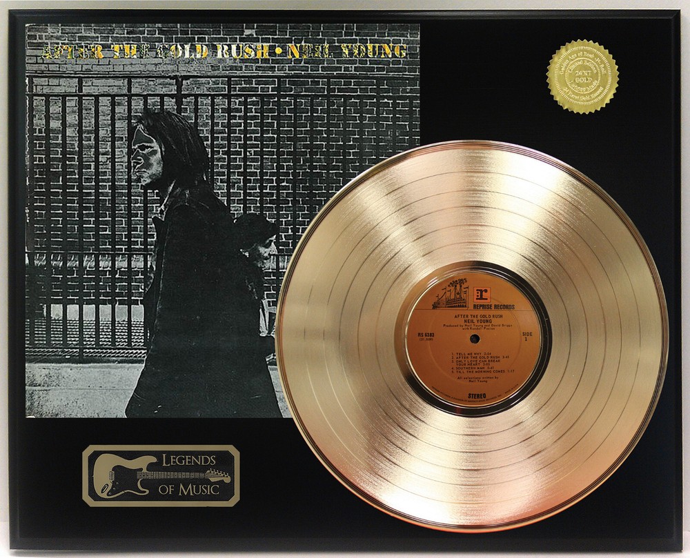 Neil Young - After The Gold Rush Silver LP Record Plaque Display