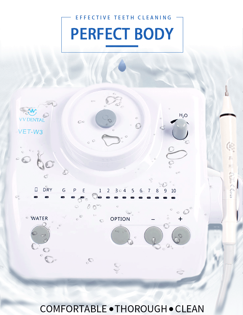 FDA Dental Scaler Ultrasonic Scaler Piezo for Cavitron EMS+Handpiece+2Bottles