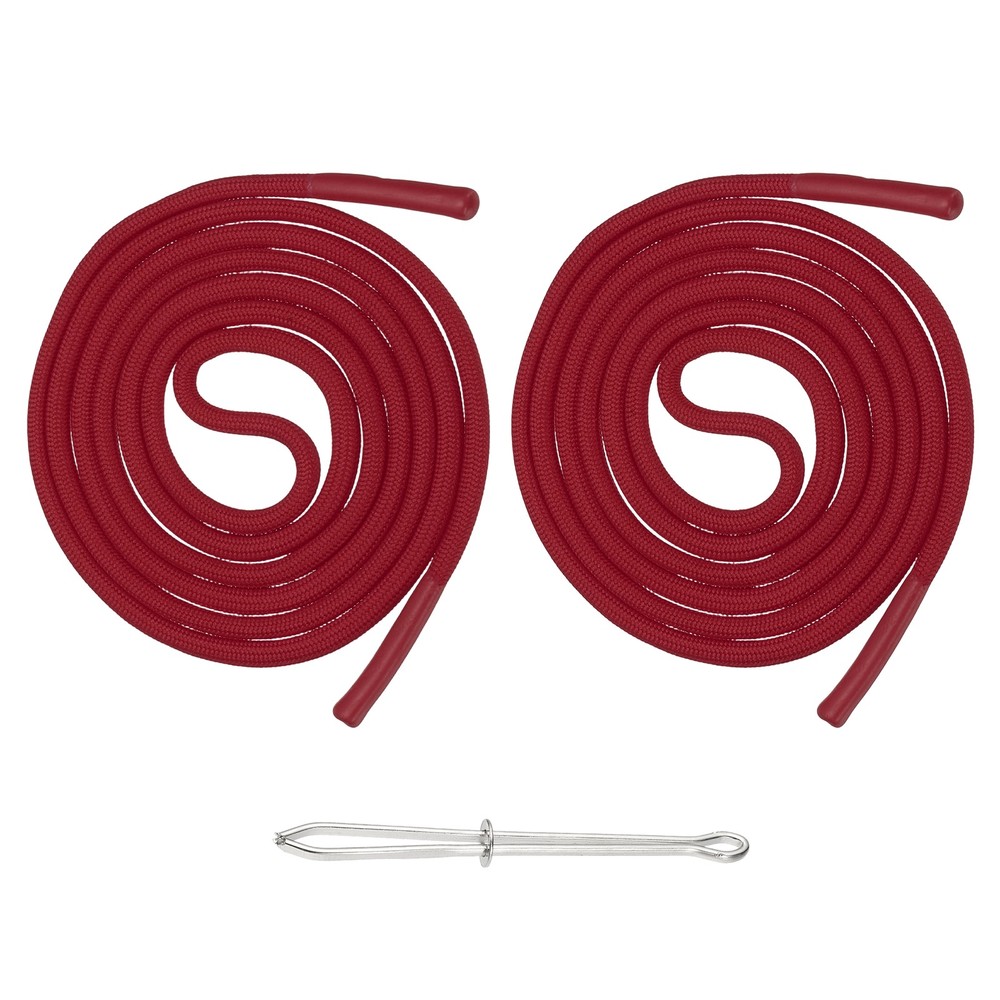 2pcs 53inch Drawstring Cords Hoodie String with Easy Threader, Wine Red
