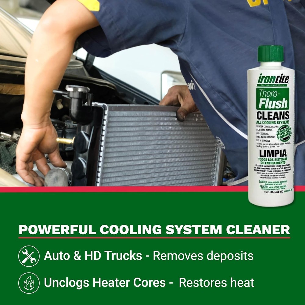Thoro-Flush Coolant System Cleaner - 16oz Powder for Optimal Engine Performance