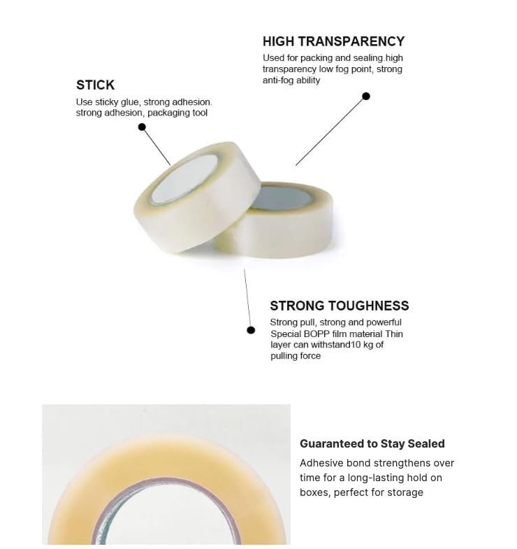 36 Rolls Shipping Packaging Box Packing Sealing Tape 2 mil 2" x 110 Yard 330FT