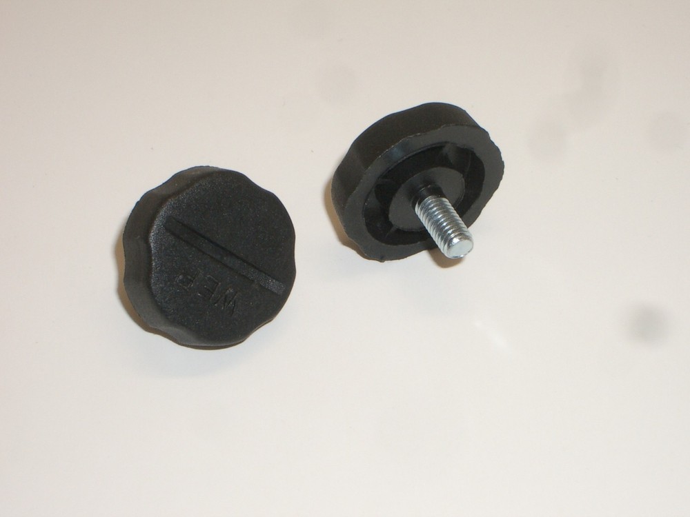 WORKMAN KN5P DX2 5mm PLASTIC REPLACEMENT RADIO SIDE SCREW KNOBS 2PC SET