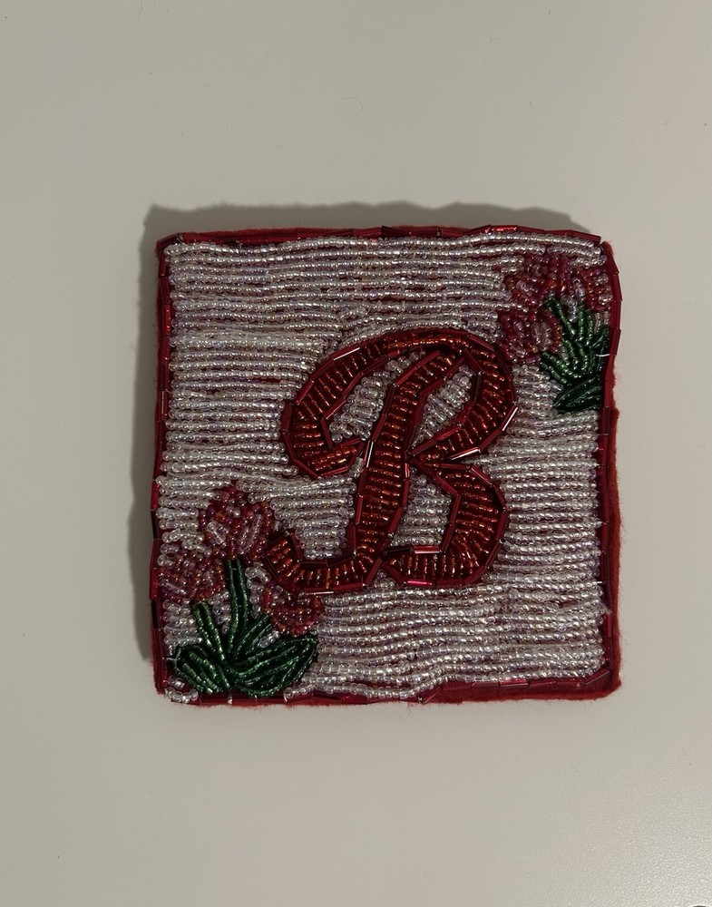 Custom Beaded Embroidered Coaster