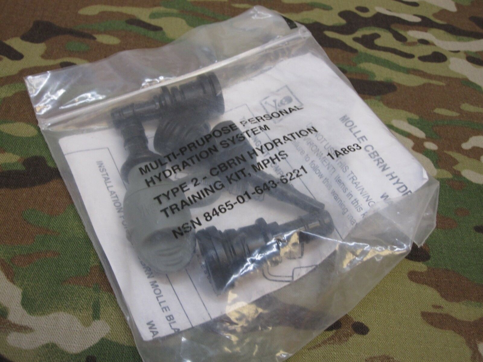 NEW GAS MASK ADAPTER CAMELBAK BITE VALVE MOUTH PIECE M40/50 HYDRATION SYSTEM