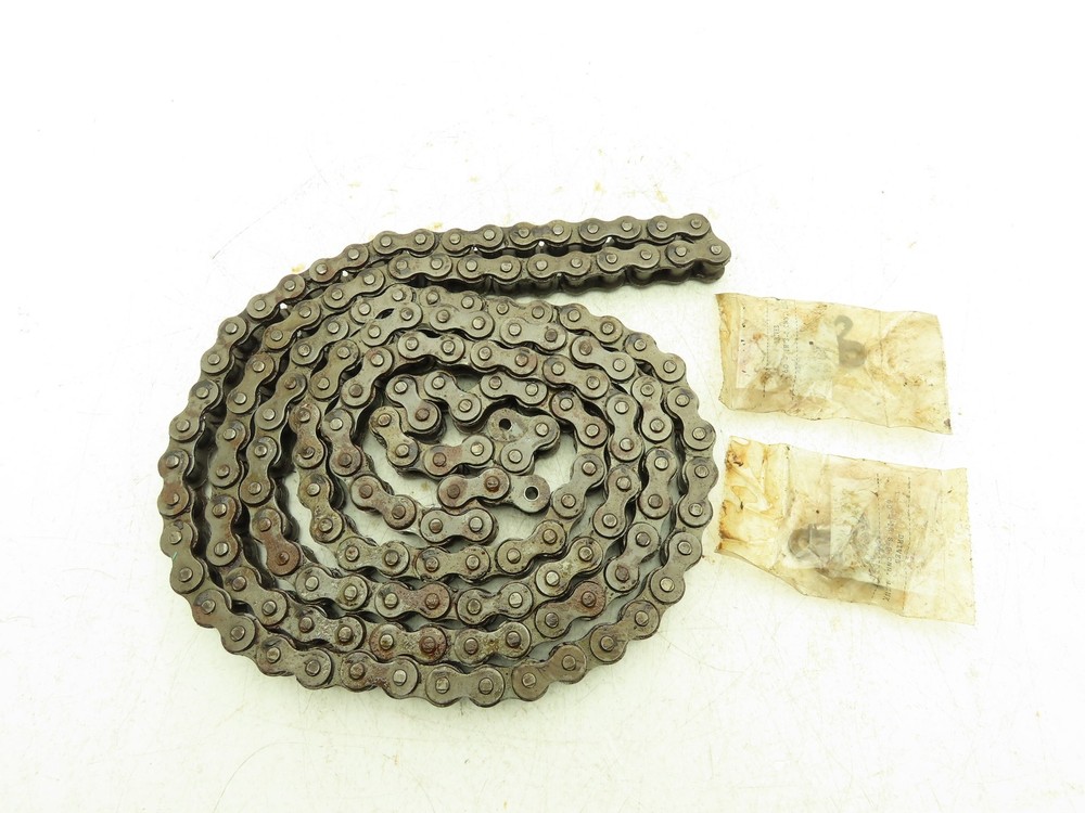 #60-1 360 Roller Chain Standard Duty Riveted Some Surface Rust 2 Connectors