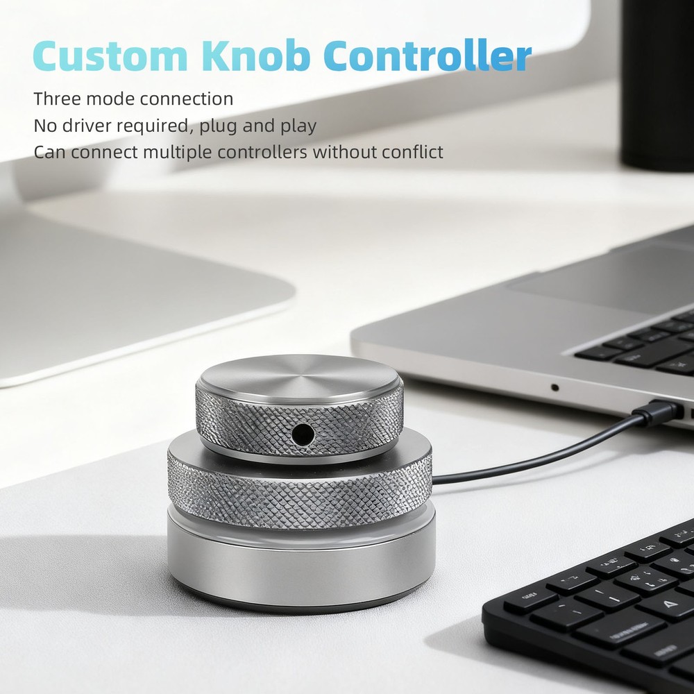 Bluetooth Volume Control Knob With RGB Light For Tablet PC New