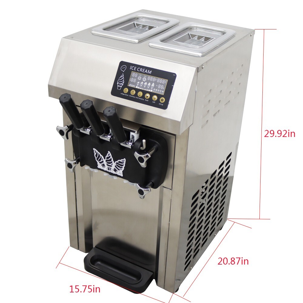 Commercial 3 Soft Ice Cream Machine LED Panel Controller Ice Cream Makers Device