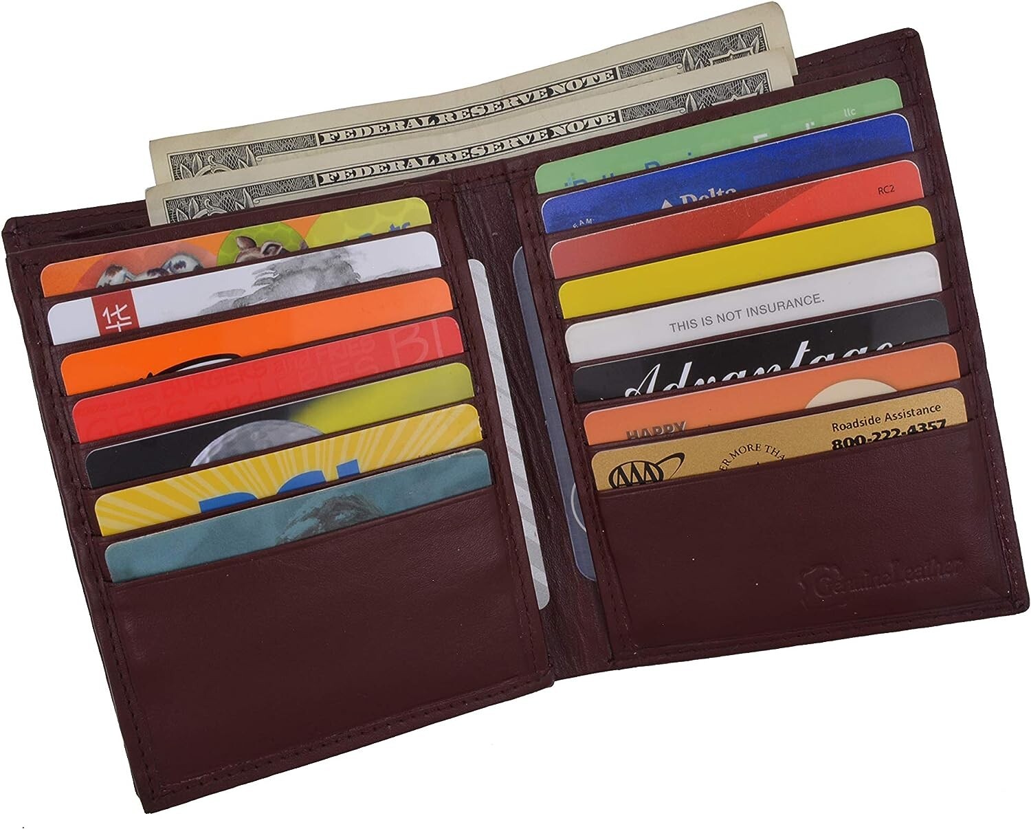 Men's Genuine Leather Bifold Wallet Hipster Credit Card ID Holder RFID Blocking