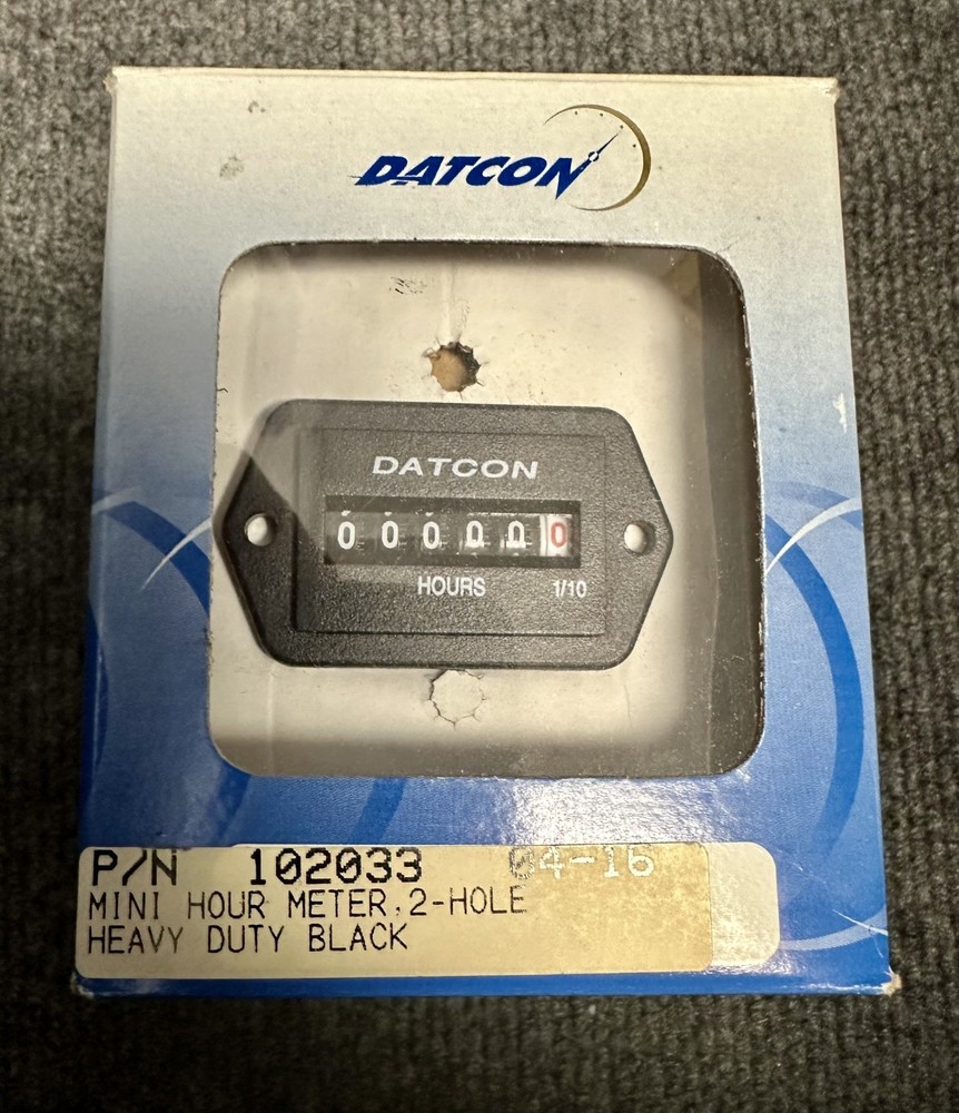 Datcon Mini Rectangular Hobbs Engine Hour Meter P/N 102033