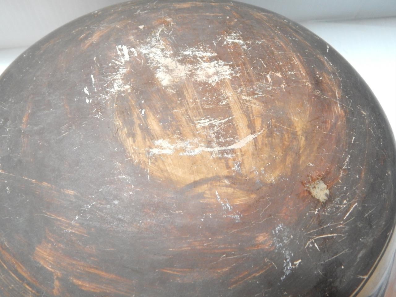 IMPORTANT ANTIQUE HOPI INDIAN POTTERY DOUGH BOWL POT - MUSEUM GRADE !