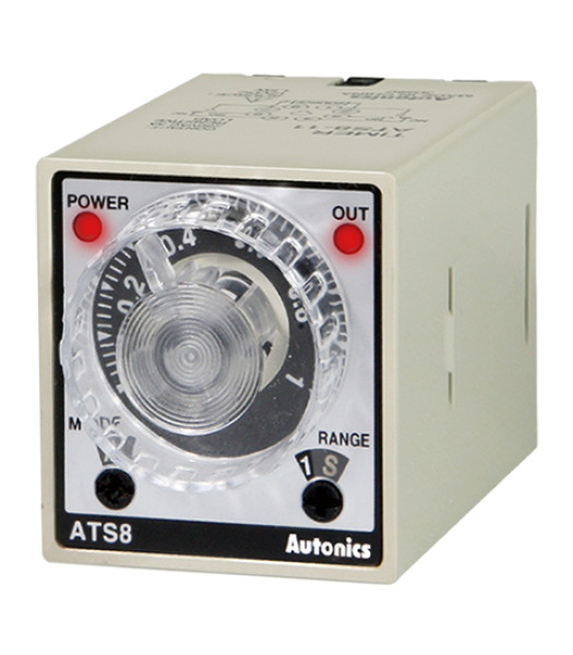 AUTONICS ATS8-43 Small Analog Timer, 6-Mode, Multi-Range(0.3 Sec-30Hours)