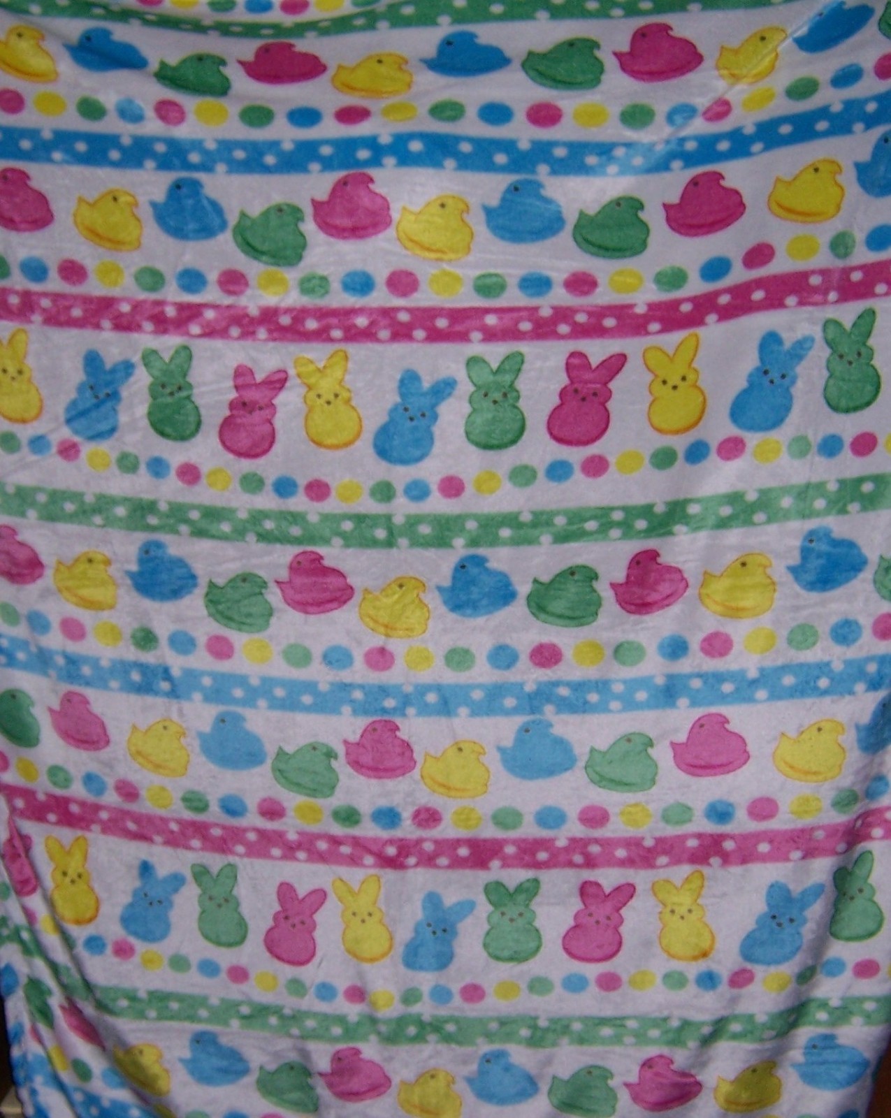 PEEPS Printed Plush Throw Blanket 50x60 "Rainbow Peeps" Pattern 2026 Easter NEW