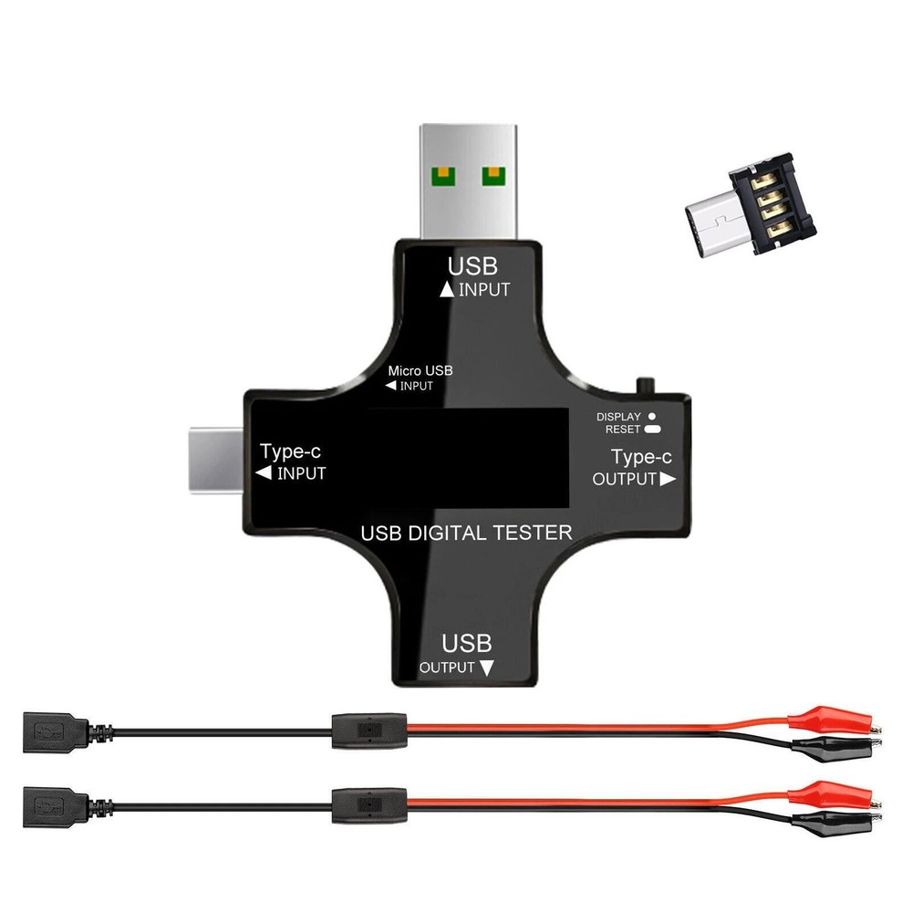 8 IPS Multiple Color Screen USB Power Meter Accepts Maximum Current: 5.1A