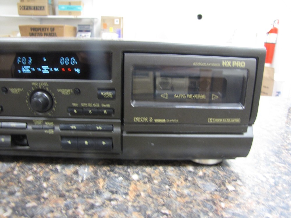 Technics RS-TR373 Double Auto-Reverse Stereo Cassette Deck HX PRO as-is