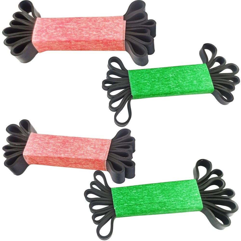 Tactical Rubber Bands - 40 Pack Assorted Sizes (2.4", 3.3", 3.7", 5") Black