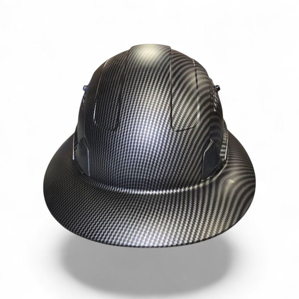 Hydro Dipped Full Brim Hard Hat Black