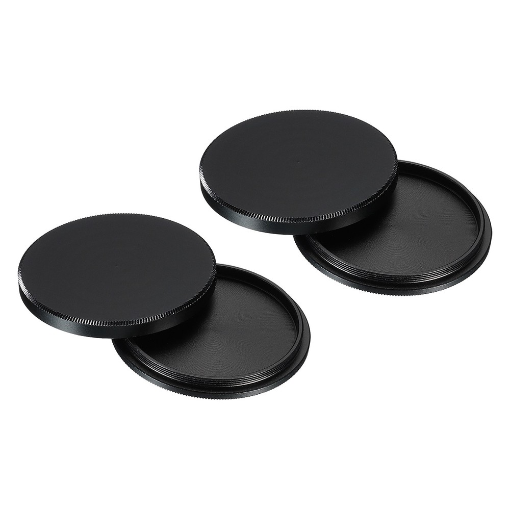2Pcs 40.5mm Lens Filter Stack Cap Aluminum Alloy Circular Filter Stacks Black