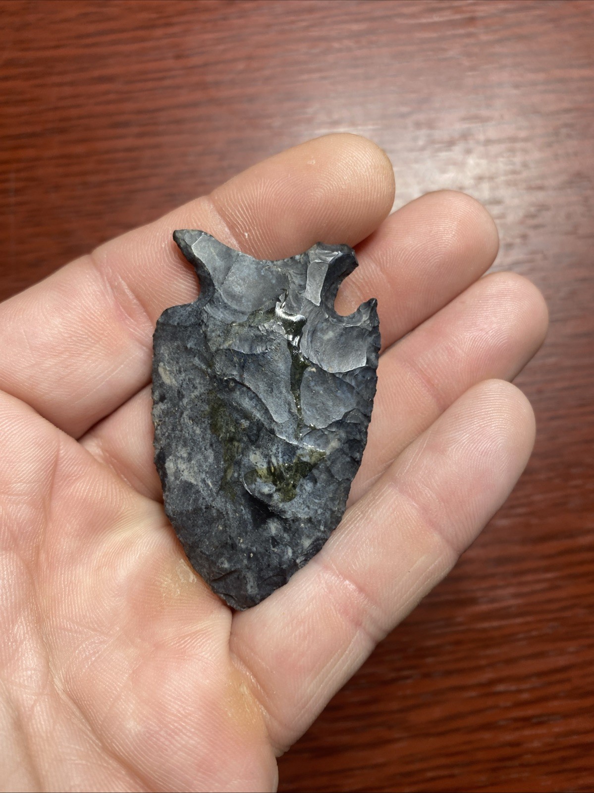 MLC s8279 2 1/4” Intrusive Mound Coshocton Chert Arrowhead Ohio Stone Artifact