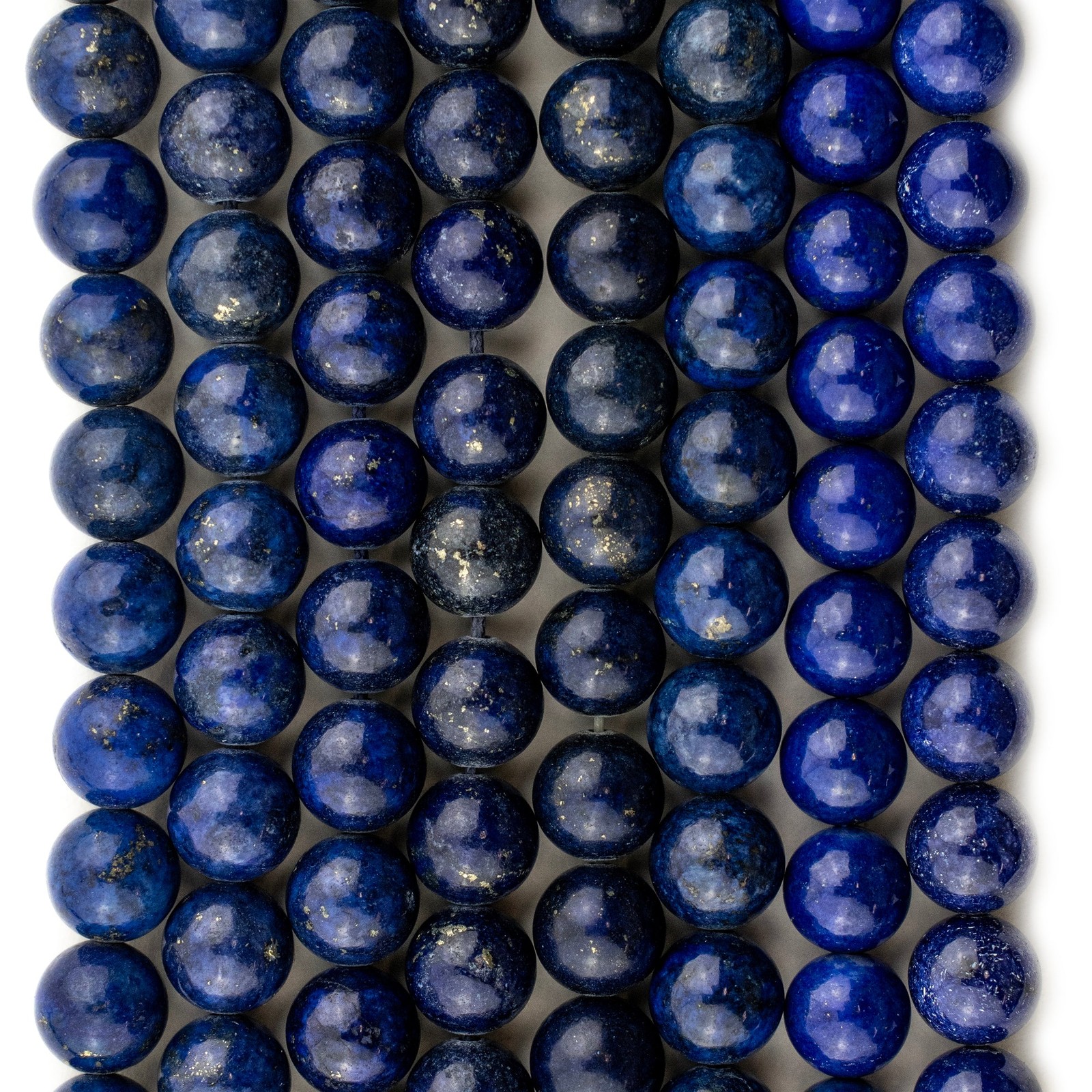 Vintage Round Dark Lapis Lazuli Beads 8mm Blue Gemstone 16 Inch Strand