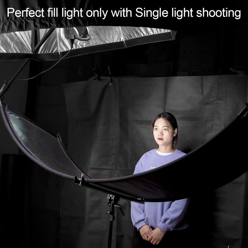 Light Reflector 70"x25.6"/178x65cm Arclight Curved Eyelighter Lighting Diffus...