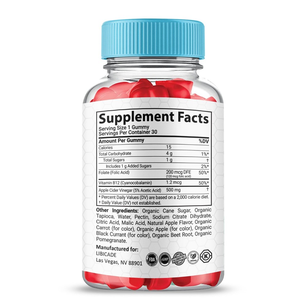 Libicade Gummies, Max Performace, Libi cade Natural Supplement (2 Pack)