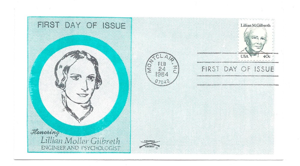 1868 40c Lillian Gilbreth, Colonial FDC