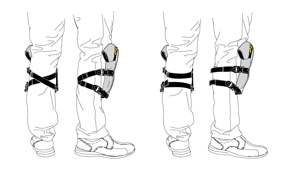 ProKnee AP16 1 Inch Foam All Purpose Kneepads, New, Free Shipping