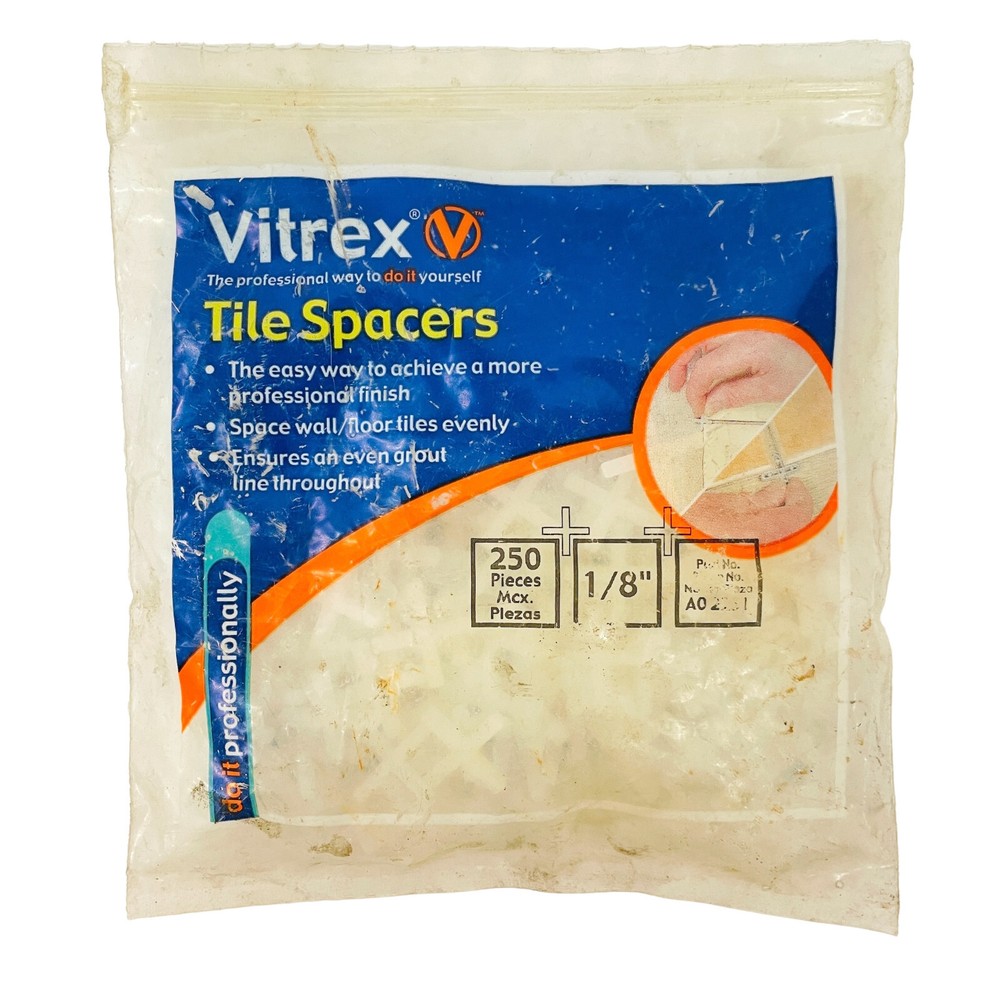 250 Pcs Vitrex Tile Spacers 1/8 in