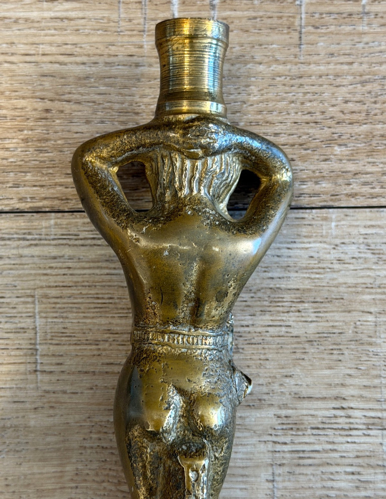 VINTAGE SOLID BRASS CHERUB LAMP CHANDELIER PART