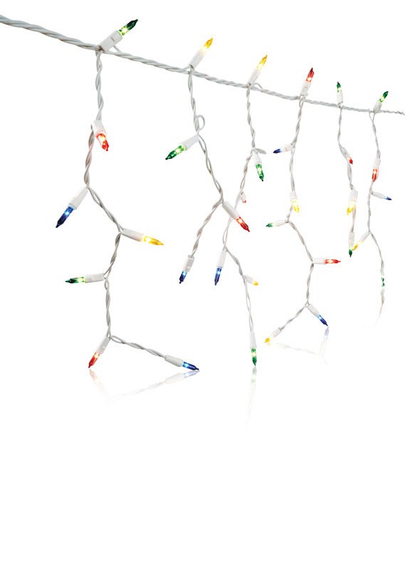 Celebrations 14089-71 Multicolor Mini Icicle Light Set 13 ft.