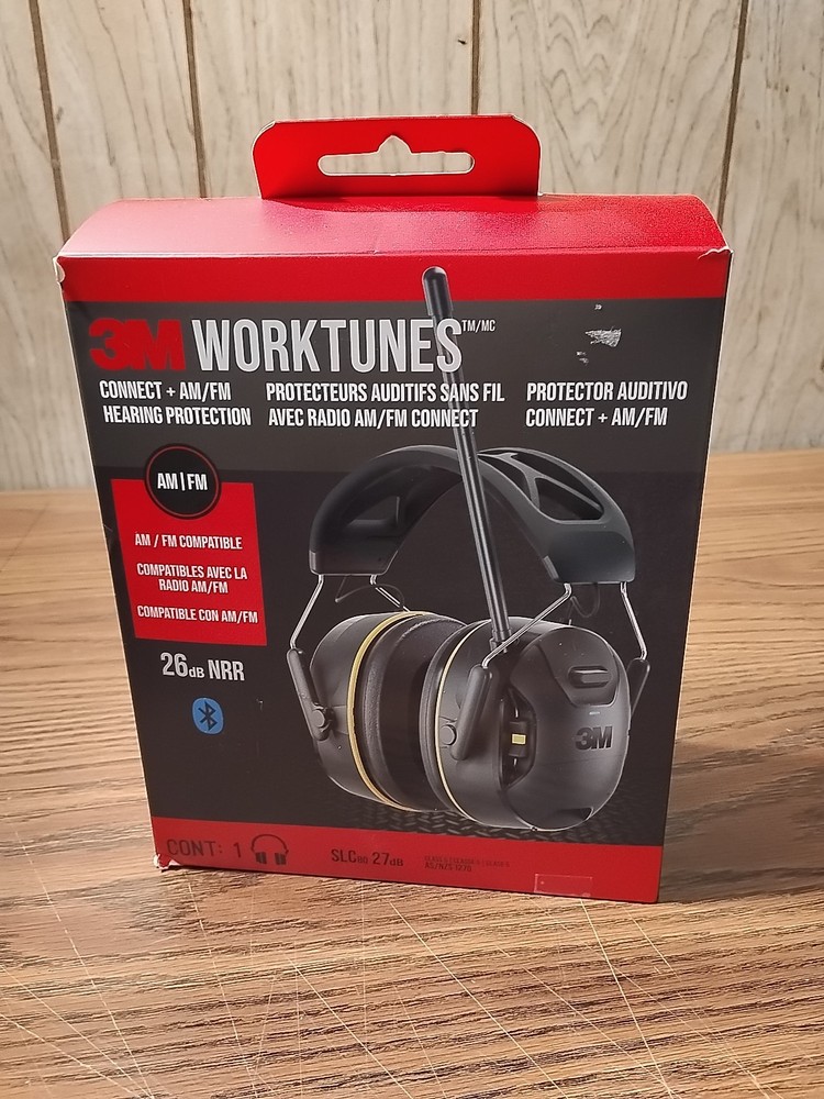 3M WorkTunes Connect AM-FM Wireless Hearing Protector with Bluetooth NIB