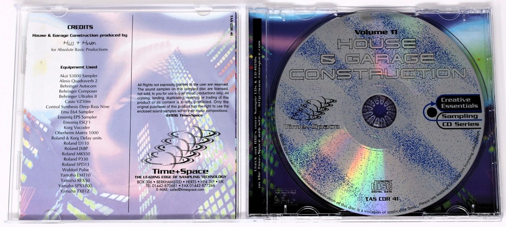 Zero-G Creative Essentials 11 House & Garage Construction Library Sampling CD