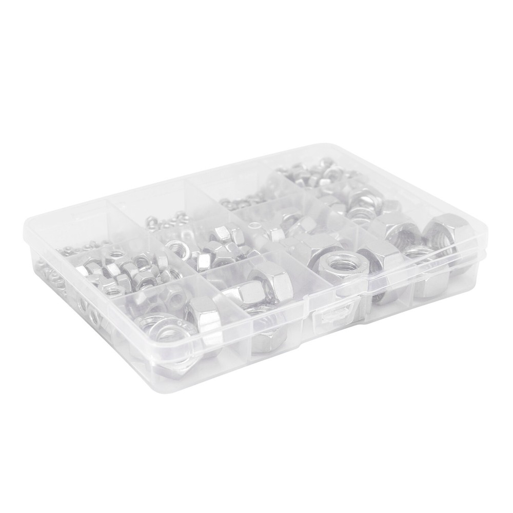 370 PCS Metric Hex Nuts Assortment Kit M2-M12 Stainless Assorted Hex Nuts Set