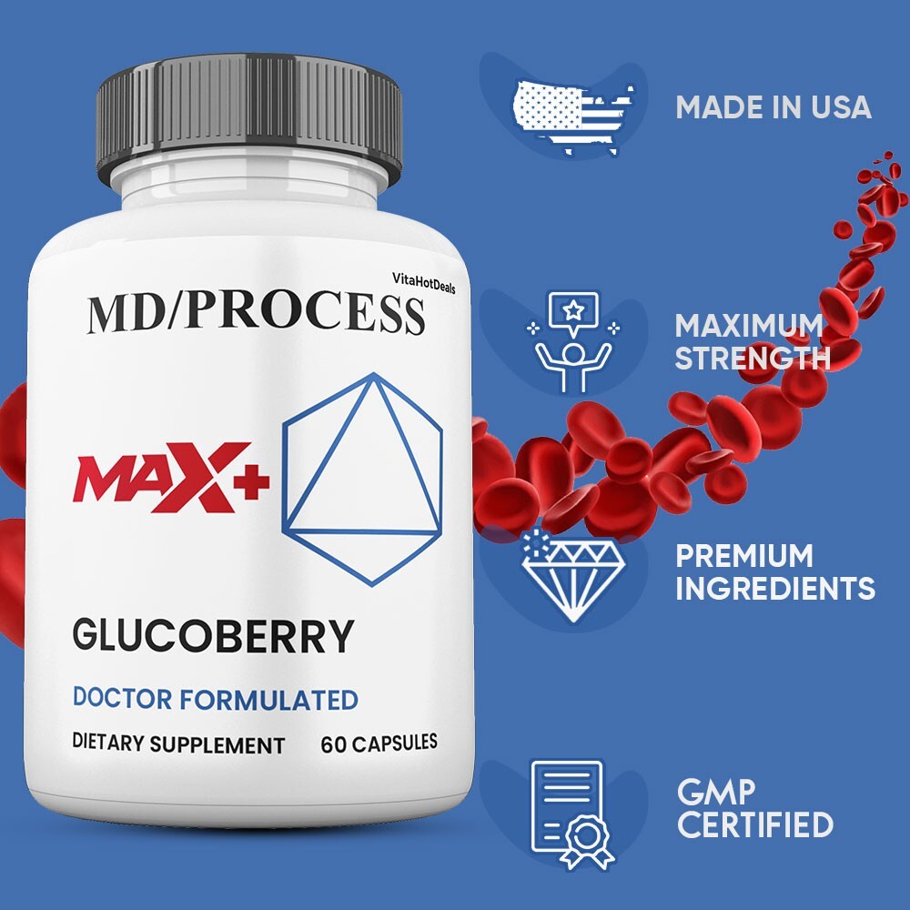 Glucoberry Max + Blood Sugar Support Formula, 2x Higher Potency (5 Pack)