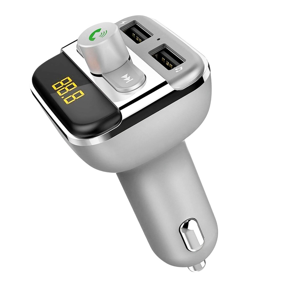 Car FM Transmitter Car Kit Wireless 3.4A Dual USB Charger Audio MP3 Player MIC