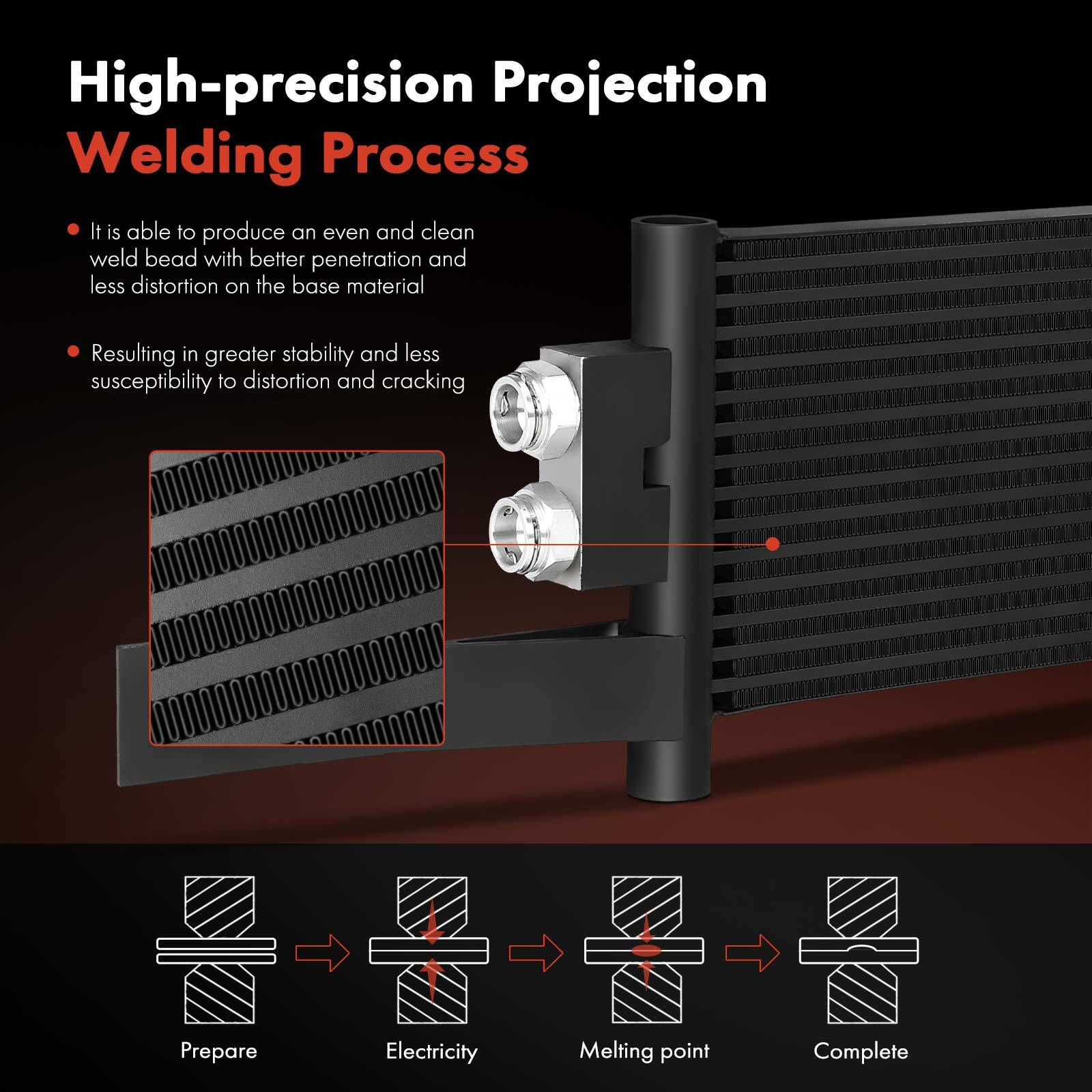 Transmission Oil Cooler for Jeep MP Compass 2023 2024 L4 2.0L with Start Stop